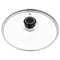 Produktbild: GRÄWE Glasdeckel mit Edelstahlring Ø 20 cm inkl. Dampfaustritt, spülmaschinengeeignet, Topfdeckel, Pfannendeckel, Universaldeckel, hitzebeständiger Deckel