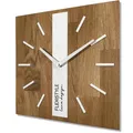 Produktbild: FLEXISTYLE Modern wanduhr ohne tickgeräusche modern wanduhren Holz Badezimmer Wohnzimmer Eiche (Weiß Eckig, 30cm)
