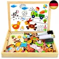 Produktbild: COOLJOY 100+ PCS Holz-Magnetpuzzle, Bauernhof-Muster-Spiele, doppelseitige