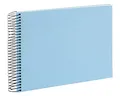 Produktbild: goldbuch 20 729 Spiralalbum Bella Vista Himmelblau, Fotobuch 24 x 17 x 2,8 cm, Foto Album 40 weiße Seiten, Foto Buch Einband aus Leinen, Fotoalbum für 40 Photos, Erinnerungsalbum spiralgebunden