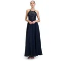 Produktbild: Vera Mont Abendkleid Damen rückenfrei Spitze blau S (36)