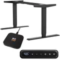 Produktbild: boho office® Höhenverstellbarer Schreibtisch Gestell – Elektrisch stufenlos, inkl. Wireless Charger, 2 Motoren, 3-Fach Teleskop, Memoryfunktion, Kollisionsschutz, Kindersicherung – Homedesk Schwarz