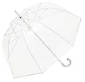 Produktbild: VON LILIENFELD Regenschirm Glockenschirm Transparent Durchsichtig Hochzeitsschirm Stockschirm Melina weiß