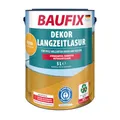 Produktbild: BAUFIX Dekor Langzeitlasur kiefer, seidenglänzend, 5 Liter, Holzlasur, Holzschutzlasur für außen und innen, für viele Nadel-/Harthölzer