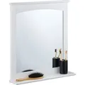 Produktbild: Relaxdays Badezimmerspiegel MDF Weiß Mit Ablage 60 x 55 x 11 cm 3,7 kg