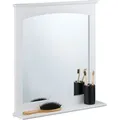 Produktbild: Relaxdays Badezimmerspiegel Mit Ablage, Bad, Flur, Rechteckig, Hxbxt: 60 X 55 X 11 Cm, Mdf, Spiegel Zum Aufhängen, Weiß