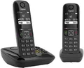 Produktbild: Gigaset Gigaset AS690A Duo - 2 Schnurlose Telefone mit Anrufbeantworter Schnurloses DECT-Telefon (Mobilteile: 2, mit Anrufbeantworter & Freisprechen & Eco Dect)