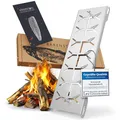 Produktbild: Bärenstahl Flammlachsbrett – Flammlachsbretter mit Halterung – Feuerfest aus Edelstahl geeignet für Feuerschalen und Kugelgrill – Made in Germany