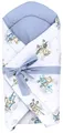 Produktbild: TupTam Unisex Baby Einschlagdecke mit Schleife, Farbe: Flugzeug Bärchen/Blau, Größe: 70 x 70 cm
