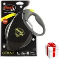 Produktbild: FLEXI Giant L Band 8m bis 50 kg - schwarz + Überraschung für den Hund