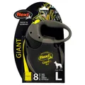 Produktbild: FLEXI Roll-Leine Giant L 8m schwarz-grau neon-gelb Gurt für Hunde bis max. 50 kg