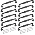 Produktbild: 12 Stück 128mm Küchengriffe schwarze Möbelgriffe Schrank Türgriffe Schrank Gr...