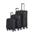 Produktbild: Travelite 4-Rad Koffer Set Weichschale, Größen L/M/S, Serie Chios Trolley Set in Zeitloser Optik, Handgepäck erfüllt IATA Bordgepäck Maß