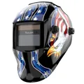 Produktbild: TOOLIOM Schweißhelm Automatischer Abdunkelung, Solarbetrieben, Verstellbarem Schirm Schweisserhelm Großes Sichtfeld für Mig Tig Arc mit Blauem Adler-Design