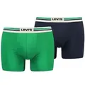 Produktbild: Levis 2P Men Sportswear Logo Boxer Brief Blau/Grün Baumwolle Small Herren
