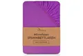 Produktbild: NatureMark Spannbettlaken Mikrofaser Spannbetttuch, Polyester, Gummizug: rundum, viele Größen und Farben Markenware, 120x200 cm, Lila