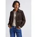 Produktbild: Cordjacke STREET ONE, Damen, Gr. 46, braun (deep roast braun), Stoff, Obermaterial: 90% Polyester, 8% Polyamid, 2% Elasthan; Futter: 100% Polyester, unifarben, normal normal, V-Ausschnitt, elastischer Bund, Jacken, mit aufgenähten Taschen