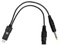 Produktbild: Pronomic UXLRJ USB - KLR/Klinke Audio Interface, USB Mikrofon, Recording, Soundkarte, Kabel, Adapter, PC/MAC, Wandler (24 bit, 0,23m, Plug&Play, ohne Treiberinstallation)