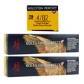 Produktbild: Wella Koleston Perfect ME Rich Naturals 2 x 60 ml 4/82 mittelbraun perl matt Set
