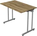 Produktbild: KERKMANN Schreibtisch Schreibtisch start up Fuß silber 100x60x75cm eiche