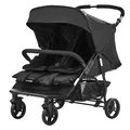 Produktbild: VEVOR Zwillingskinderwagen Geschwisterwagen Kinderwagen 82x74x102cm Schwarz