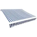 Produktbild: vidaXL Markisenbespannung Canvas Blau & Weiß 450x300 cm