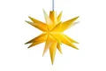 Produktbild: ZICOM LED Weihnachtsstern Mini-Stern 18-Zacken wetterfest, gelb Ø 8cm,Timer 6h, mit Batteriefach für 3xAA, 4,5V, Innen und Außen für Weihnachten, Hochzeiten, Party, Dekoration, Geschenkidee