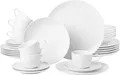 Produktbild: Seltmann Weiden Kombiservice Geschirr-Set, Service Liberty (30-tlg), 6 Personen, Porzellan, Teller Set, Tassen, weiß, Made in Germany, 30 Teile, für 6 Personen