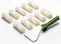 Produktbild: Colorus Farbroller Set 10 cm inkl. Bügel – 10x Farbwalze klein für Wandfarbe, Decke & Türen – Malerwalze Set mit sauberem, streifenfreiem Farbauftrag