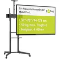 Produktbild: Goobay Mobiler TV-Ständer mit Rollen - Neigbar, rollbar, drehbar und höhenverstellbar - Monitorhalterung für 37