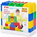 Produktbild: WADER QUALITY TOYS Bausteine Bausteinblock XXL 24 Stück 12M+ Spielbausteine, (24 St) bunt