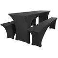 Produktbild: Gräfenstayn Hussen-Set Gräfenstayn Biertischhussen 3-tlg. Set für 50 cm & 70 cm Tische, Biertischhussen 3 tlg Bierzeltgarnitur 50cm oder 70cm breite schwarz 50 cm