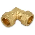 Produktbild: Messing-Klemmverschraubung für Kupferrohre 90° Winkel, verschiedene Varianten (Ausführung: 10 mm)