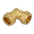 Produktbild: Messing-Klemmverschraubung für Kupferrohre, 90° Winkel, 10-10mm