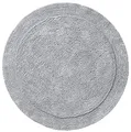 Produktbild: Erwin Müller Badematte, Badteppich Uni Serie Stuttgart hellgrau Größe rund: 90 cm Ø - extra dick, hohe Saugfähigkeit, 100% Baumwolle