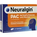 Produktbild: NEURALGIN PAC bei Kopfschmerzen und Migräne Tabl. 20 St. PZN 18373753