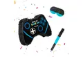 Produktbild: relaxdays Pinata Set mit Stab & Maske, Controller schwarz-blau