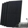 Produktbild: Solarway All In One Balkonkraftwerk 2000W mit Anker Solix 2 PRO Speicher Steckdose 1,6 kWh Komplettset 500W Solarmodule Stockschrauben Halterung