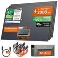 Produktbild: Solarway®️ 2000Wp / 800W Balkonkraftwerk mit 1,6 kWh Speicher komplett Steckdose - 1,6 kWh Anker SOLIX 2 PRO Speicher