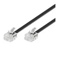 Produktbild: Wentronic Goobay Modularanschlusskabel, Schwarz, 15 m - RJ11/RJ14-Stecker (6P4C) auf RJ11/RJ14-Stecker (6P4C) (50320)