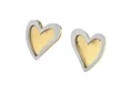 Produktbild: Ernstes Design Paar Ohrstecker Ohrringe Herzen 10 x 12 mm Edelstahl