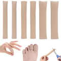 Produktbild: 6 Stück 3 Größe Zehenschutz, Gel Zehen Kissen Tube, Schneidbar Zehenkappen, Zehentrenner Silikon, Soft Toe Cushion Tube, Schlauchbandage für Kissen Schwielen Blasen Mais, Zehen und Finger (S, M, L)
