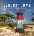 Produktbild: Leuchttürme Postkartenkalender 2026 - Leuchten des Nordens: Leuchtturm-Kalender mit 12 Farbfotos der Nordsee- und Ostseeküste. Kalender mit Postkarten ... und Aufhängen. (Postkartenkalender Eiland)