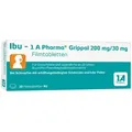 Produktbild: IBU-1A Pharma Grippal 200 mg/30 mg Filmtabletten 20 St