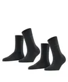 Produktbild: Esprit Socks Esprit Tagessocken Crew Basic Uni (weiche Baumwolle) anthrazitgrau Damen - 2 Paar
