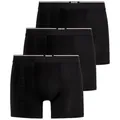Produktbild: BOSS Boxer Boxer Brief 3P Bamboo (Packung, 3-St) mit Logoschriftzug auf dem Bund schwarz XL