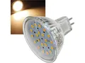 Produktbild: LED Leuchtmittel Strahler MR16 H40 SMD 120° 3000K 280lm 12V 3W warmweiß