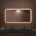 Produktbild: doporro Design LED-Spiegel Wandspiegel 140x70cm Badezimmerspiegel Beschlagfrei 5 mm Glas durch Antifog-Schicht LED-Spiegel-03