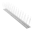 Produktbild: Windhager Vogel- & Taubenabwehr CLASSIC, Vogelabwehr, Taubenabwehrspitzen, Taubenspikes Set aus Edelstahl-Leiste und Edelstahl-Spikes, 07130 Silber 60 cm