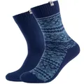 Produktbild: Socken Herren, Skechers 2PPK Men Casual Fashion Jacquard Socks, Dunkelblau